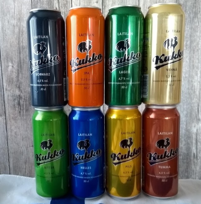 Finnische Biere von Laitilan Kukko