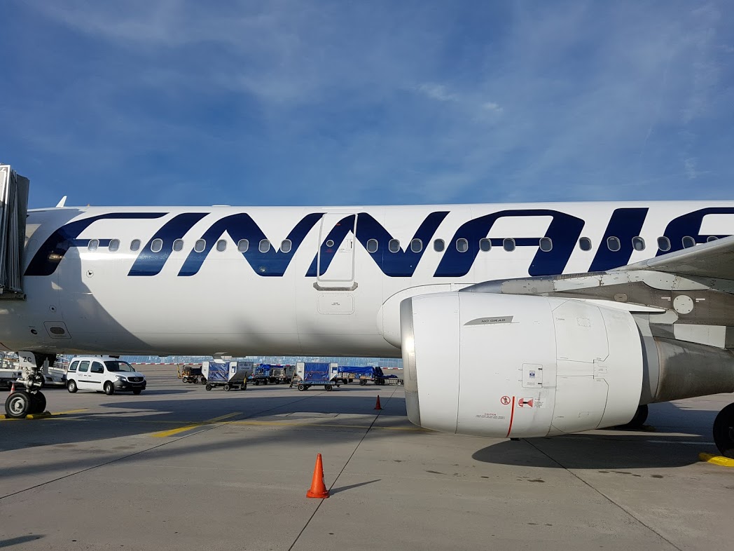 Finnair-Flugzeug in Frankfurt