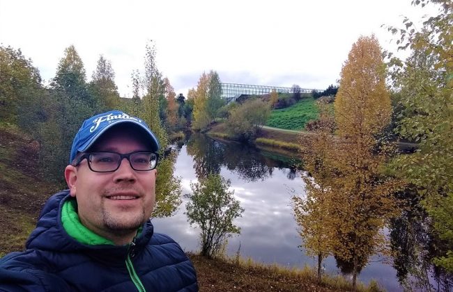Herbst in Finnland am Arktikum in Rovaniemi