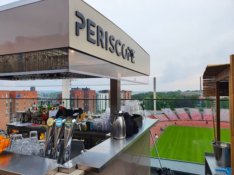 Blick von der Rooftop-Terrasse des Restaurant Periscope