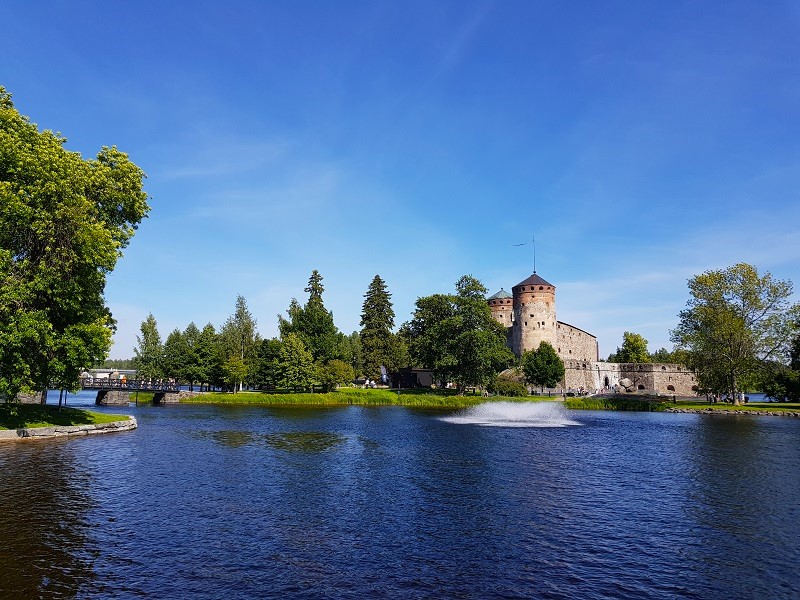 Die Burg Olavinlinna in Savonlinna