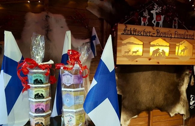 Arktischer Honig aus Finnland auf deutschen Weihnachtsmärkten 2022